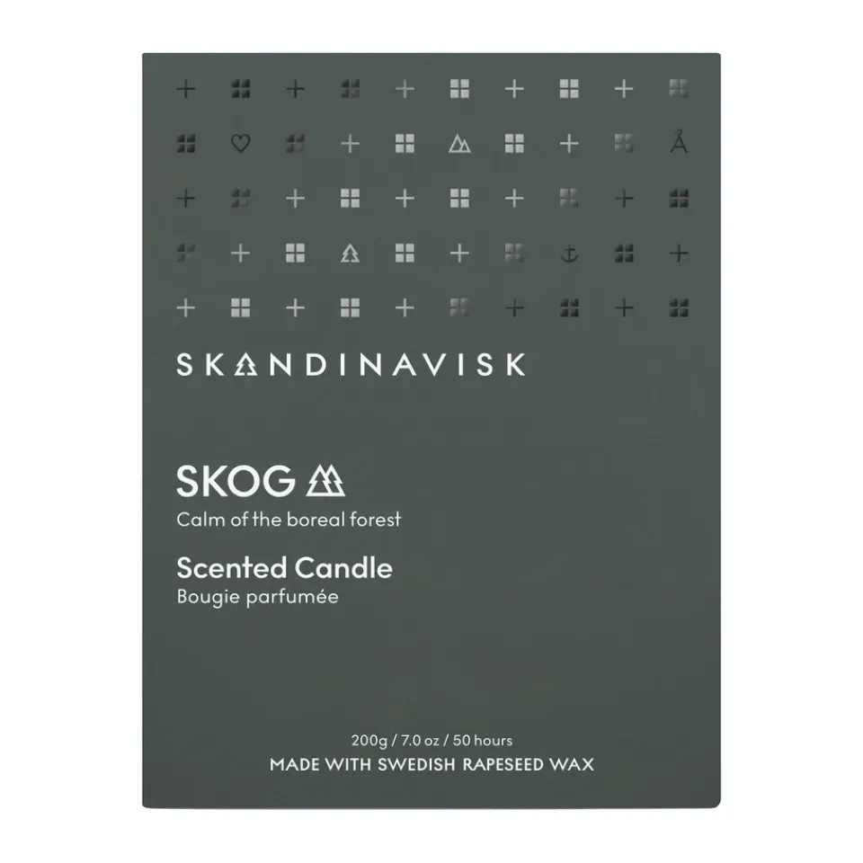 Skandinavisk Skog scented candle with lid, 200 g Green