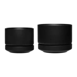 Arabia SN Pot Ø19 cm, Matte black Transparent New