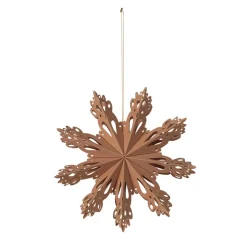 Broste Copenhagen Snowflake Christmas decoration Indian tan, Ø15 cm Brown Clearance