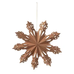 Broste Copenhagen Snowflake Christmas decoration Indian tan, Ø30 cm Brown Hot