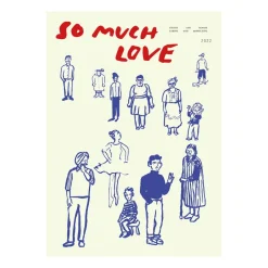Paper Collective So Much Love poster, 30x40 cm BlueBeigeRed Sale
