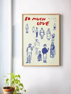 Paper Collective So Much Love poster, 50x70 cm BlueBeigeRed Outlet