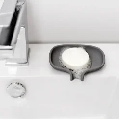Bosign Soap dish with drainage spout silicone, Grafite Grey Discount