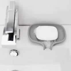 Bosign Soap dish with drainage spout silicone, Grey Sale
