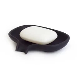 Bosign Soap dish with drainage spout silicone, Black Clearance