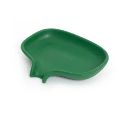 Bosign Soap dish with drainage spout silicone, Dark Green New