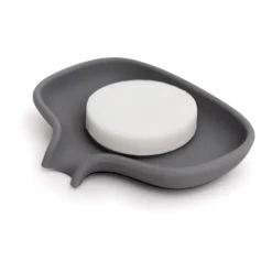 Bosign Soap Saver Flow soap dish with drainage spout small, Graphite Grey Clearance