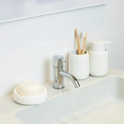 Bosign Soap tray with concealed drain spout in silicone - medium, White Discount