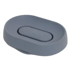 Bosign Soap tray with concealed drain spout in silicone - large, Graphite Grey Hot