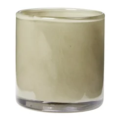 Broste Copenhagen Solai hurricane candle holder, Light , Ø8 cm Green Clearance