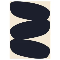 Paper Collective Solid Shapes 01 poster, 50x70 cm Black Best