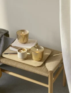 Stelton Solis oil lamp Ø11.5 cm, Brass Gold-coloured