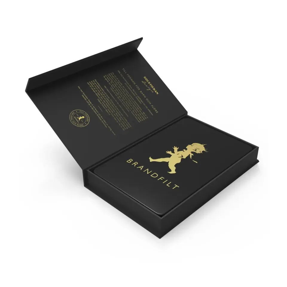 Solstickan Design Solstickan fire blanket 16x2.7x25 cm, Black-gold BlackGold-coloured Online