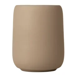 Blomus Sono toothbrush mug ceramic 30 cl, Beige Brown Online