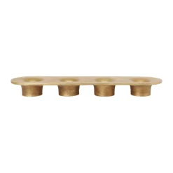 Ferm Living Soothe 4 candlestick 8x29 cm, Brass Finish Gold-coloured New