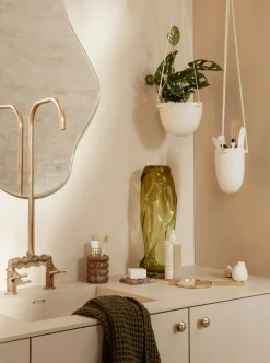 Ferm Living Speckle hanging flower pot Ø20.5 cm, Off-white BeigeWhite