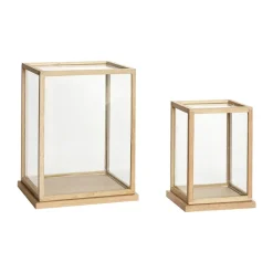 Hübsch Spectacle display box large set of 2, Oak Beige Sale