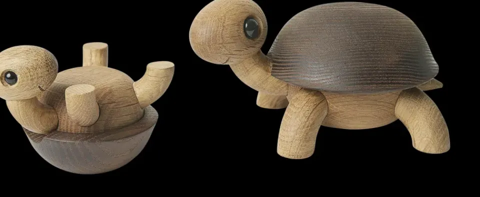 Spring Copenhagen Speedy turtle decoration 4 cm, Oak-ash Beige Online