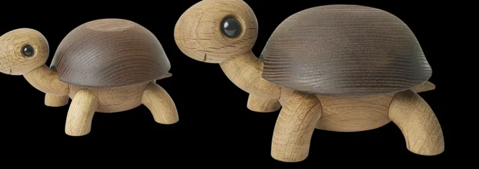 Spring Copenhagen Speedy turtle decoration 4 cm, Oak-ash Beige Online
