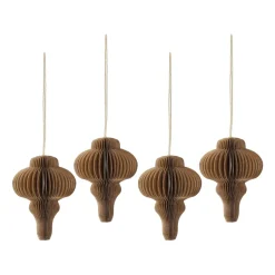 Scandi Living Spira baubles 4-pack, Natural Beige Online