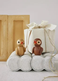 Spring Copenhagen Spring Birds decoration 6.5 cm, Jokey, Oak Beige Best