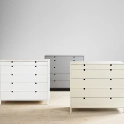 1898 Square dresser 5 drawers, Sand Beige