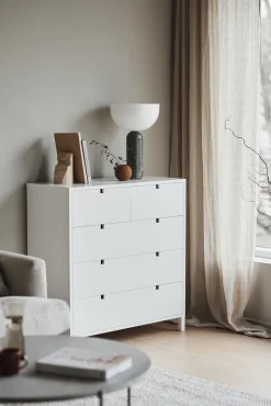 1898 Square dresser 2+3 drawers, White Best