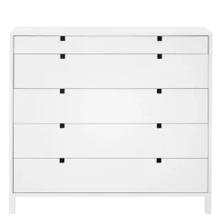 1898 Square dresser 5 drawers, White