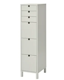 1898 Square dresser narrow 6 drawers, Sand Beige