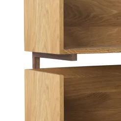 Kristina Dam Studio Stack wall shelf, Oak, consoles in dark oiled walnut Beige Clearance
