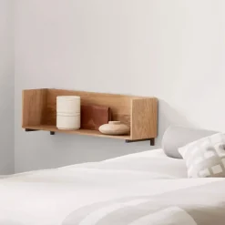 Kristina Dam Studio Stack wall shelf, Oak, consoles in dark oiled walnut Beige Clearance