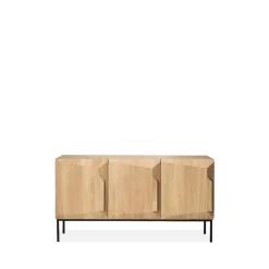 Ethnicraft Stairs sideboard 3 doors, Oak 150x80x46 cm Beige
