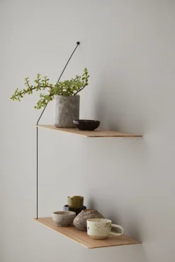 Woud Stedge shelf 60 cm, White pigmented oak Beige New