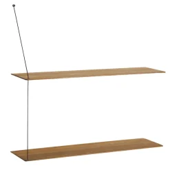 Woud Stedge wall shelf 80 cm, Smoked oak Brown Online
