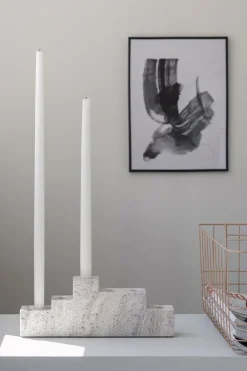 Mette Ditmer Step six candlestick, Chalk Grey New