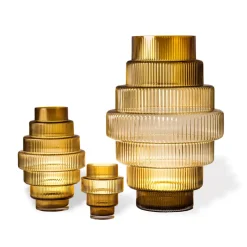 POLSPOTTEN Steps vase L 50 cm, Ochre YellowOrange Discount