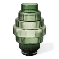 POLSPOTTEN Steps vase S 30 cm, Dark Green Discount