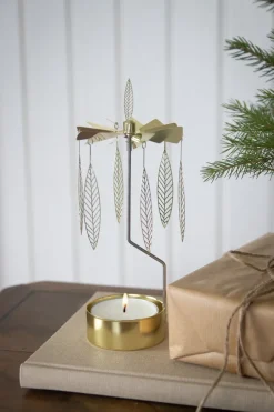 Pluto Design Stig L Salix rotary candle medium, Gold Gold-coloured Outlet