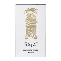 Pluto Design Stig Lindberg Karneval matchbox holder, Gold Gold-coloured Clearance