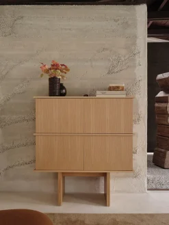 Ferm Living Stilt sideboard double 109x100 cm, Natural oak Beige Sale