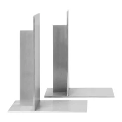 Ferm Living Stock bookend 2-pack, Aluminium Silver-coloured Best
