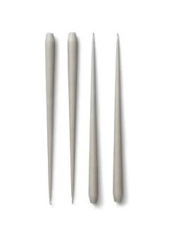 STOFF antique candles by ester & erik large 4-pack, Sand Beige