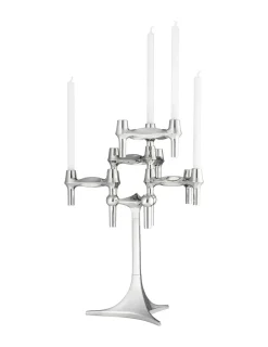 STOFF Nagel BMF candle holder, Chrome Silver-coloured Online