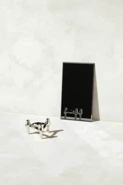 STOFF Nagel BMF candle holder, Chrome Silver-coloured Online