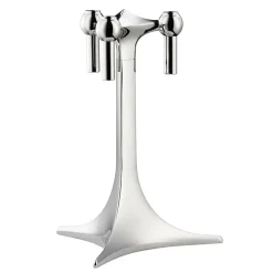 STOFF Nagel candle stand, Chrome Silver-coloured Clearance