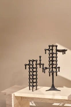 STOFF Nagel candle stand, Black New