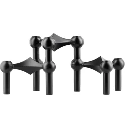 STOFF Nagel candle sticks 3-pack, Black Sale