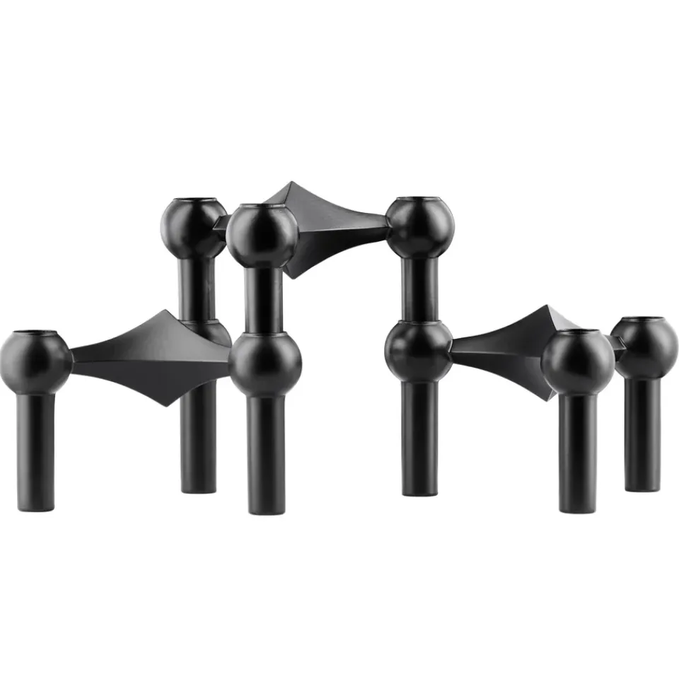 STOFF Nagel candle sticks 3-pack, Black Sale