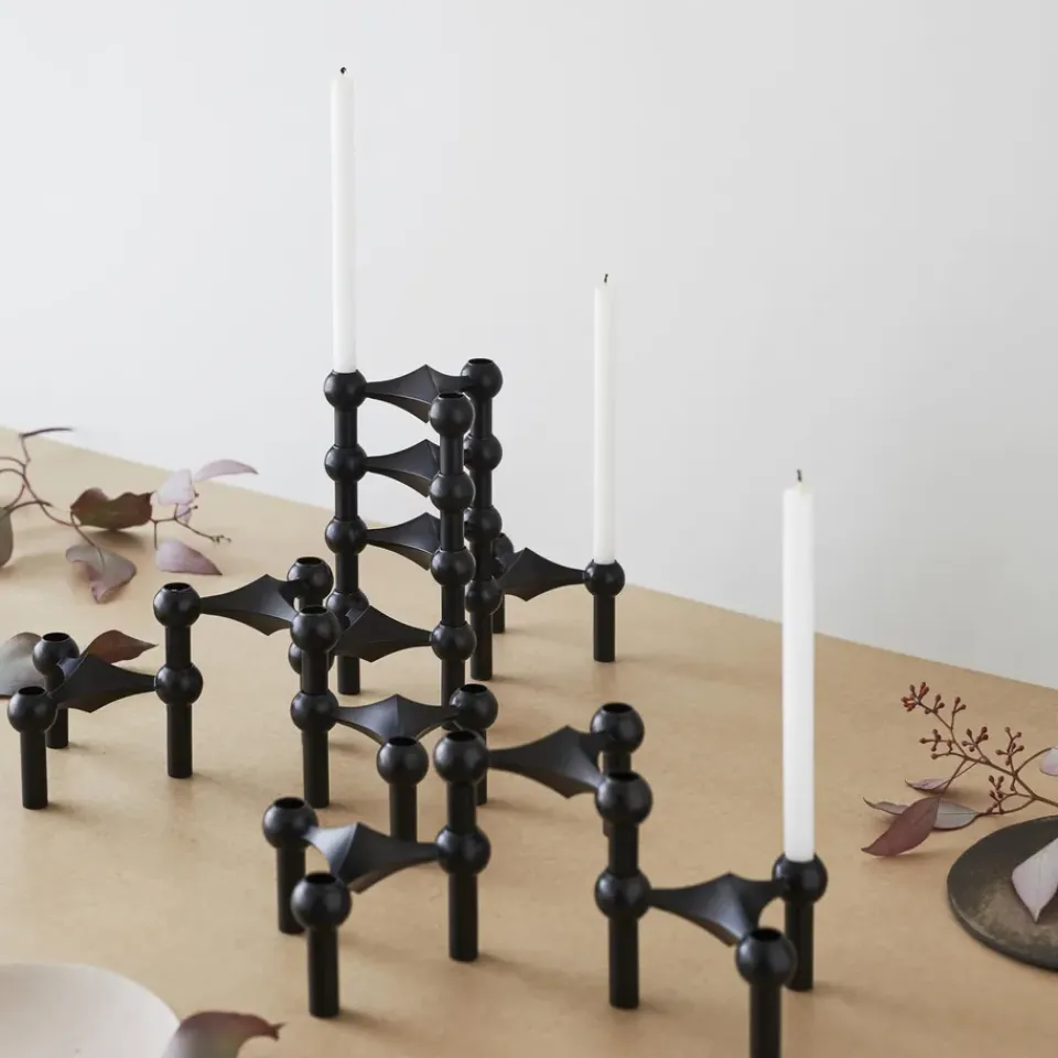 STOFF Nagel candle sticks 3-pack, Black Sale