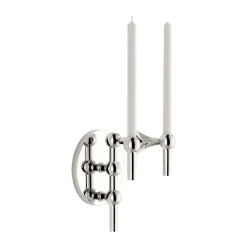 STOFF Nagel candle sticks wall, Chrome Silver-coloured Best